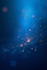 Dark blue and glow particle abstract background