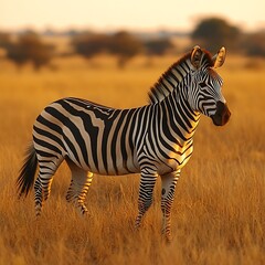 Naklejka premium Zebra stripes black white wildlife capture high resolution hd picture