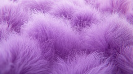 Close-up texture of soft, fluffy, purple faux fur.