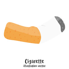 Stop smoking isolated on white background. Cigarettes forbidden sign, National non smoking week. World no tobacco day. Vector flat illustration