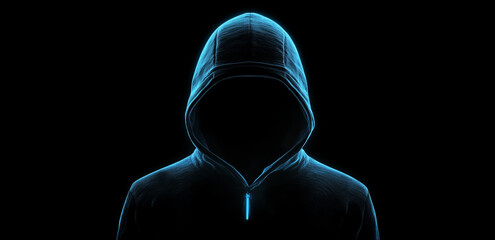 Naklejka premium Hacker pictures of 3D holograms 
