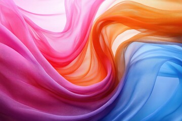 Obraz premium Abstract Colorful Silk Fabric Swirls: A Symphony of Hues