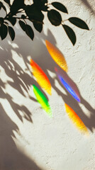 Rainbow Shadow Play on Wall