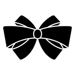 Ribbon bow icon vector. Bow illustration sign. Hair bow symbol. Ribbon logo.
