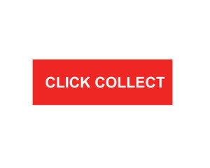 Click collect web Vector Illustration button label template text with colorful icon