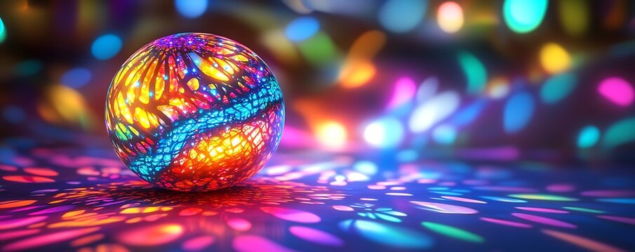 Interactive baby ball with glowing lights and vibrant patterns