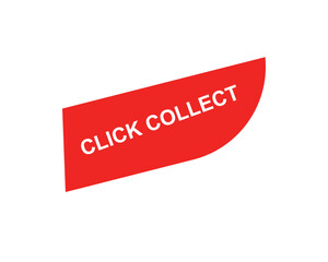 Click collect web Vector Illustration button label template text with colorful icon
