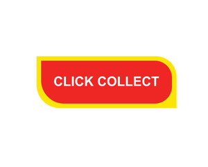Click collect web Vector Illustration button label template text with colorful icon