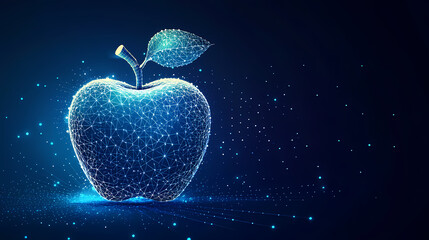 Futuristic Dotted Apple of Technology