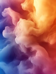 Abstract colorful smoke swirls.