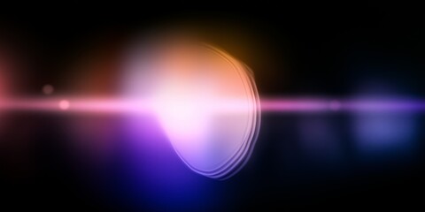 Creative use of coarse film grain background with light flares and vibrant color transitions