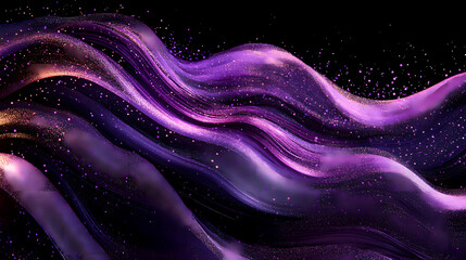 Obraz premium Dynamic Purple Tech Flow Wave