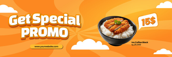 Food sale banner template