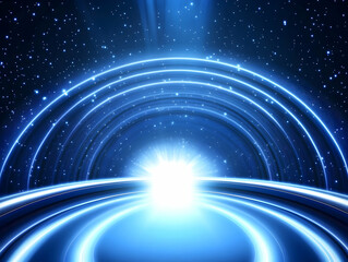 Abstract Blue Glowing Background Illustration