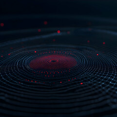 Abstract 3D Dark Blue Red Grid Background