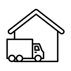 Home Delivery line icon