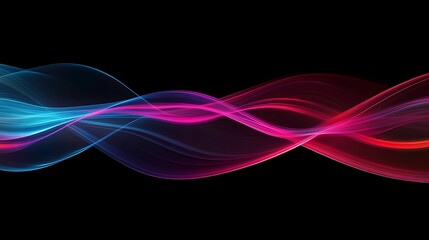 Abstract colorful waves flowing dark background, digital art, website design
