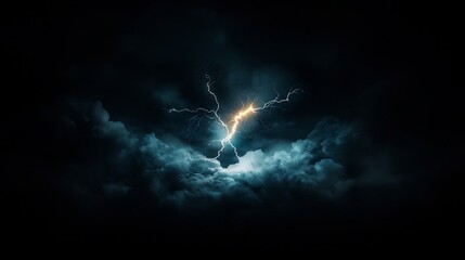 Captivating electric phenomenon with dazzling and meandering lightning bolts across a dramatic and atmospheric sky