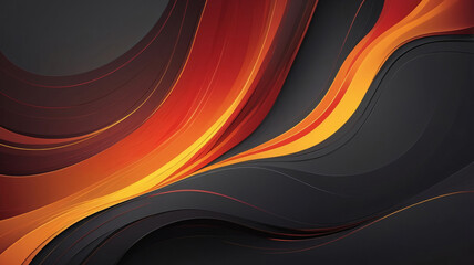 A Dynamic Background That Blends Fiery Red, Bright Yellow And Deep Orange Hues, With Subtle, Gradient-Style Shadows In Dark Grey That Add Depth And Nuance
