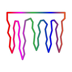Icicles line gradient icon