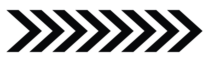 dynamic moving arrow symbol. speed arrow icon. road lines arrow sign. directional arrow sign. black moving arrow. right swipe arrow for animation. vector illustration on transparent background