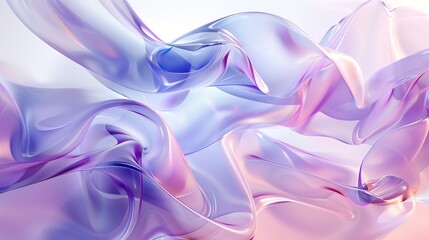 Fototapeta premium Abstract background with flowing, translucent purple and blue shapes.