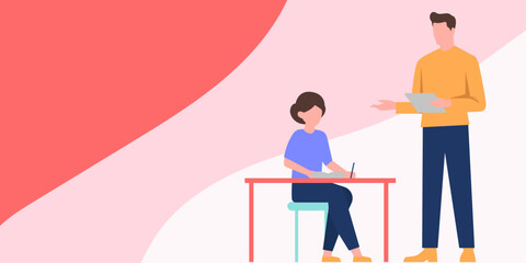 illustration of Private tutoring illustration