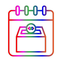 Charity Event line gradient icon