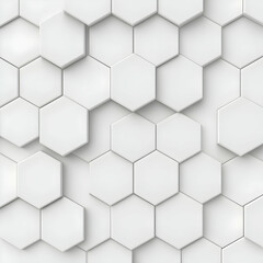 Naklejka premium White Hexagon 3D Background