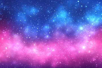 Fototapeta premium Cosmic Nebula: A Dreamlike Galaxy in Pink and Blue Hues