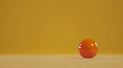 Orange Sphere 3D Render