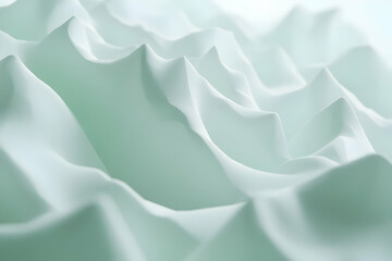 Obraz premium Abstract 3D Mint Green Wave Background