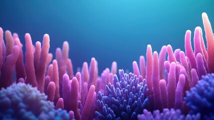 Fototapeta premium Vibrant Coral Reef Underwater Scene with Colorful Coral Structures