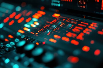 Close-up of coding in terminal, vibrant commands on screen, professional tech tools and environment
