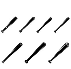 Baseball bat Icon black style, Vector illustration