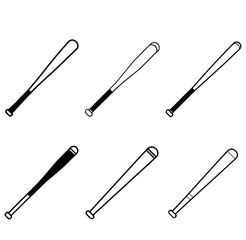 Baseball bat Icon black style, Vector illustration
