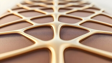 Golden Abstract 3D Render
