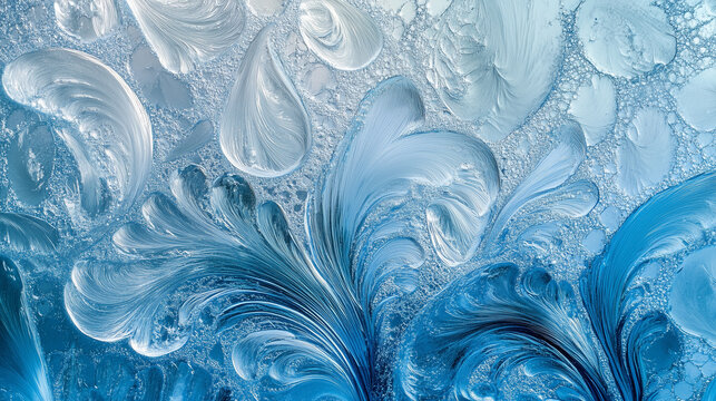 Abstract blue wave patterns in artistic texture