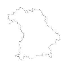 Obraz premium Bayern state blank outline map