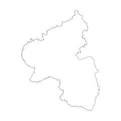 Rheinland-Pfalz state blank outline map