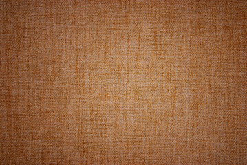 Old brown canvas fabric for background, old linen texture background