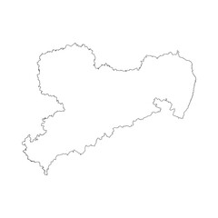Sachsen state blank outline map