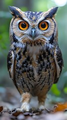 Snowy forest with owl bird wildlife nature high resolution hd picture