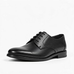 Gents shoes with leather brown and black color white background.