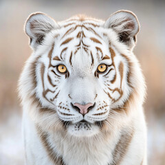 Fototapeta premium tiger, katze, tier, wild lebende tiere, wild, natur, raubtier, felino, säugetier, tierpark, band, fleischfresser, kopf, big, fell, sibirische katze, bengal, weiß, gestreift, auge, dangerous, gesicht, 