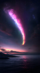Cosmic Sunset Illustration