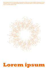 Obraz premium Set of Minimal Vector Banner Design with Circles and Wave Lines. Modern Background with Geometry Lines. Good for Business Template or Concert Brochure. Flat Style. Gentle Retro Pink Blue