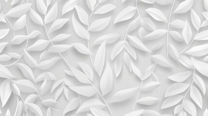 Fototapeta premium Abstract Decorative 3D Leaves Pattern Background in Seamless Design