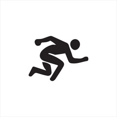 silhouette of a man running