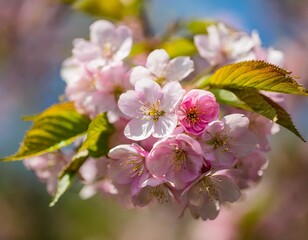 Obraz premium A Romantic Symphony of Blossom Pink and Gentle Love